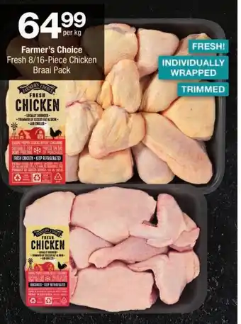 Checkers Farmer's Choice Fresh Chicken Braai Pack offer