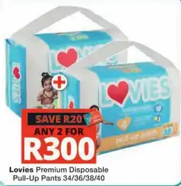 Checkers Lovies Premium Disposable Pull-Up Pants offer