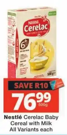 Checkers Nestlé Cerelac Baby Cereal with Milk offer