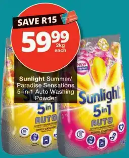 Checkers Sunlight 5in1 Auto Washing Powder offer
