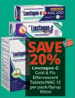 Checkers Linctagon-C Cold & Flu Effervescent Tablets/NAC 12 offer