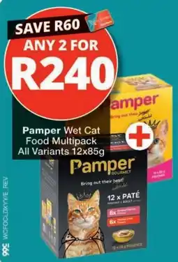 Checkers Pamper Wet Cat Food Multipack offer