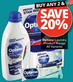 Checkers Optimo Laundry Product Range offer