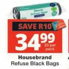 Checkers Housebrand Refuse Black Bags offer