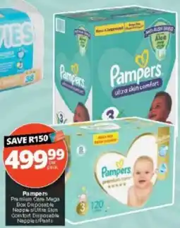 Checkers Pampers Premium Care Mega Box Disposable Nappies offer