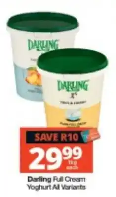 Checkers Darling Full Cream Yoghurt offer