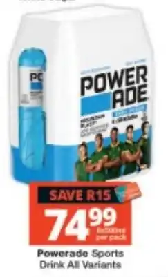 Checkers Powerade Sports Drink All Variants offer