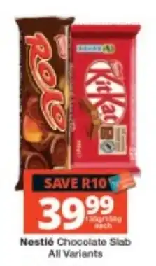 Checkers Nestlé Chocolate Slab offer