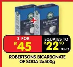 Shoprite ROBERTSONS BICARBONATE OF SODA 2x500g offer