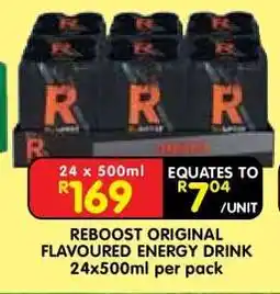 Shoprite REBOOST ORIGINAL FLAVOURED ENERGY DRINK offer