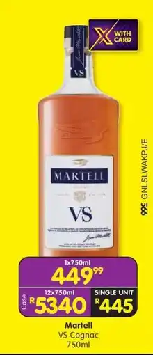 Shoprite Martell VS Cognac 750ml offer