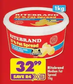 Shoprite Ritebrand Medium Fat Spread 1kg offer