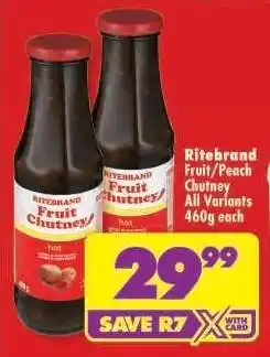 Shoprite Ritebrand Fruit/Peach Chutney offer