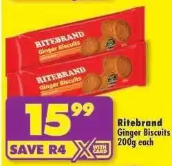 Shoprite Ritebrand Ginger Biscuits offer