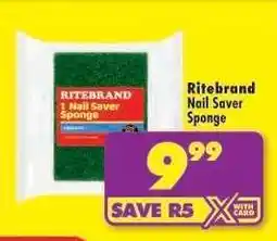 Shoprite Ritebrand Nail Saver Sponge offer