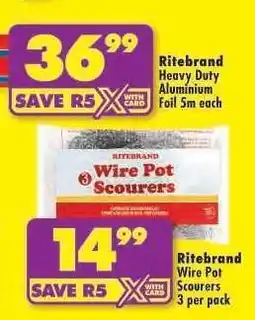 Shoprite Ritebrand Wire Pot Scourers offer