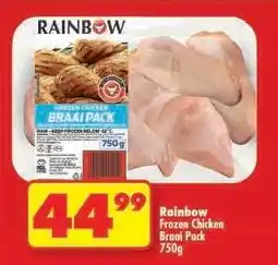 Shoprite RAINBOW FROZEN CHICKEN BRAAI PACK 750g offer