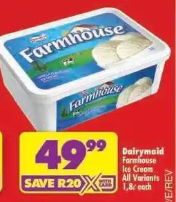 Shoprite DAIRYMAID FARMHOUSE ICE CREAM offer