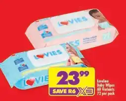 Shoprite LOVIES BABY WIPES offer
