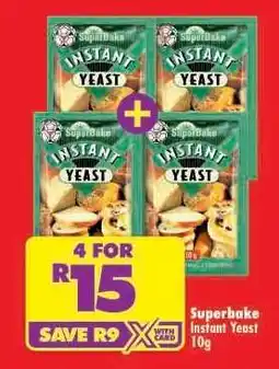 Shoprite SUPERBAKE INSTANT YEAST 10g offer