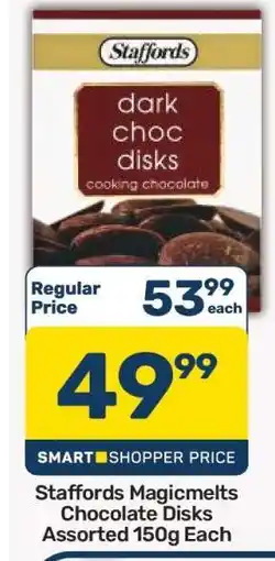 Pick n Pay Staffords Magicmelts Chocolate Disks Assorted 150g Each offer