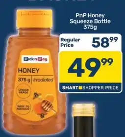 Pick n Pay PnP Honey Squeeze Bottle 375g offer
