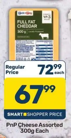 Pick n Pay PnP Cheese Assorted 300g Each offer
