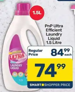 Pick n Pay PnP Ultra Efficient Laundry Liquid 1.5 Litre offer