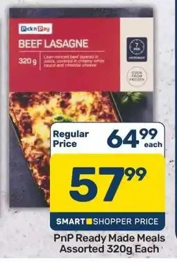 Pick n Pay PnP Ready Made Meals Assorted 320g Each offer