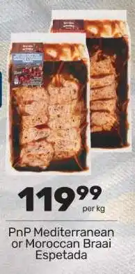 Pick n Pay PnP Mediterranean or Moroccan Braai Espetada offer