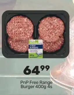 Pick n Pay PnP Free Range Burger 400g 4s offer