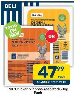 Pick n Pay PnP Chicken Viennas Assorted 500g Each offer
