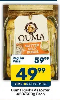Pick n Pay Ouma Rusks Assorted 450/500g Each offer