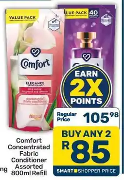 Pick n Pay Comfort Concentrated Fabric Conditioner Assorted 800ml Refill offer