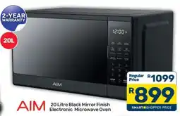 Pick n Pay AIM 20 Litre Black Mirror Finish Electronic Microwave Oven offer