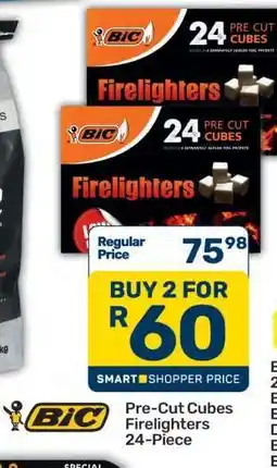 Pick n Pay BIC Pre-Cut Cubes Firelighters 24-Piece offer