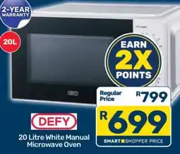 Pick n Pay 20 Litre White Manual Microwave Oven offer