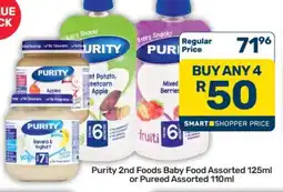 Pick n Pay Hypermarket Purity 2nd Foods Baby Food Assorted offer