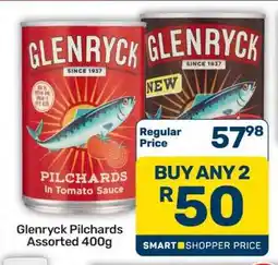 Pick n Pay Hypermarket Glenryck Pilchards Assorted 400g offer