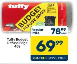 Pick n Pay Hypermarket Tuffy Budget Refuse Bags 40s offer