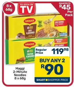 Pick n Pay Hypermarket Maggi 2-Minute Noodles 8 x 68g offer