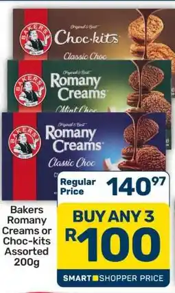 Pick n Pay Hypermarket Bakers Romany Creams or Choc-Kits Assorted 200g offer