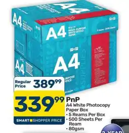 Pick n Pay Hypermarket PnP A4 White Photocopy Paper Box offer