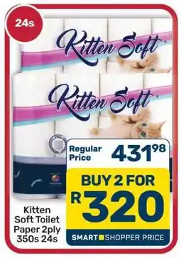 Pick n Pay Hypermarket Kitten Soft Toilet Paper 2ply 350s 24s offer