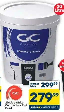 Pick n Pay Hypermarket 20 Litre White Contractors PVA Paint offer
