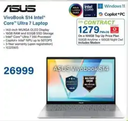 Incredible Connection Asus VivoBook S14 Intel Core Ultra 7 Laptop offer