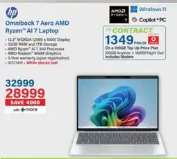 Incredible Connection Hp Omnibook 7 Aero AMD Ryzen AI 7 Laptop offer