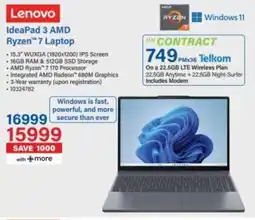 Incredible Connection Lenovo IdeaPad 3 AMD Ryzen 7 Laptop offer
