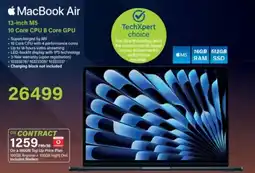 Incredible Connection MacBook Air 13-inch M5 10 Core CPU 8 Core GPU offer