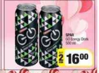 Spar SPAR Go Energy Drink 500 ml offer